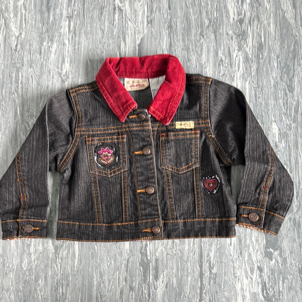 ❤️3/$30 Levi Strauss Infant Denim Jacket with Red Collar